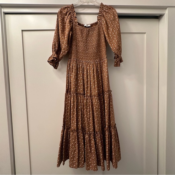 Ivy City Co Amber brown floral dress Size Small - Picture 4 of 13